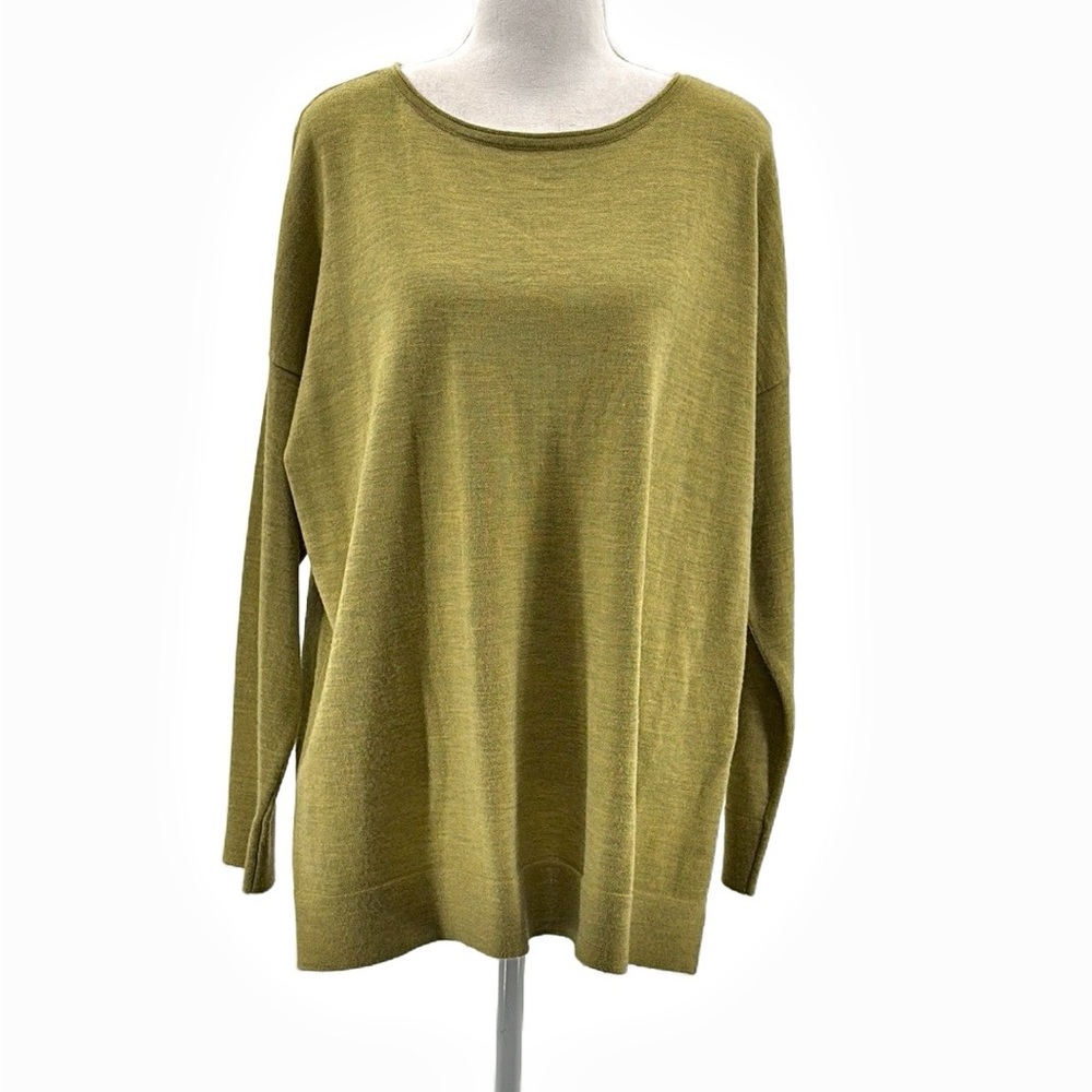 Eileen Fisher 100% Merino Wool Italian Yard Boxy Relaxed Fit Sweater -Size Small